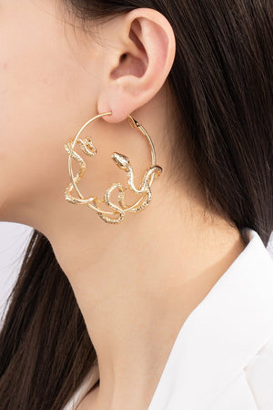 Snake hoop earrings