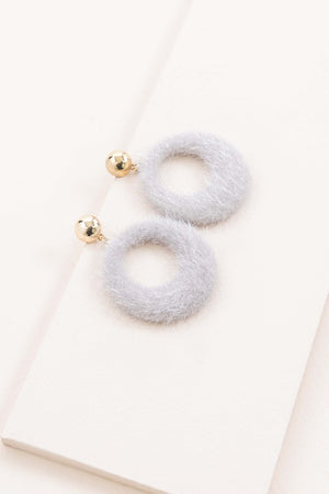 Fuzzy Mod Circle Earrings