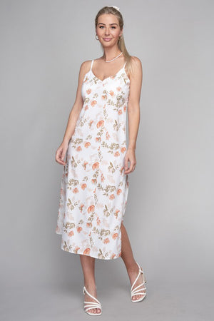 Frenchy Tied Backless Floral Cami Dress